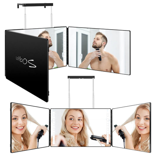Lolibos 3 Way Mirror for Self Hair Cutting & Styling