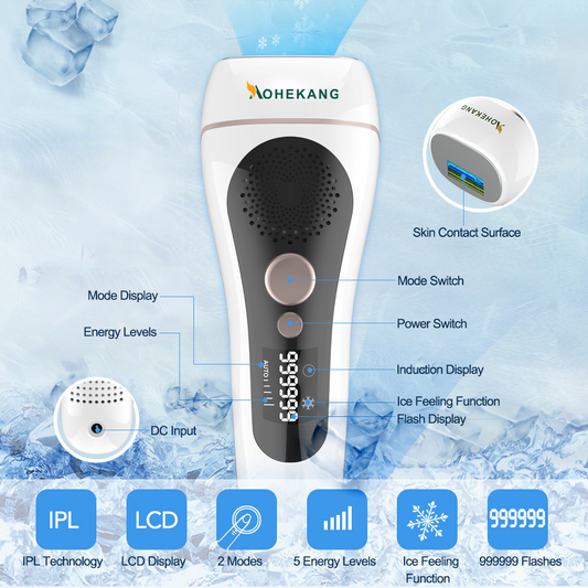 AOHEKANG IPL Laser Hair Removal for Women With ICE & 999,999 Flashes