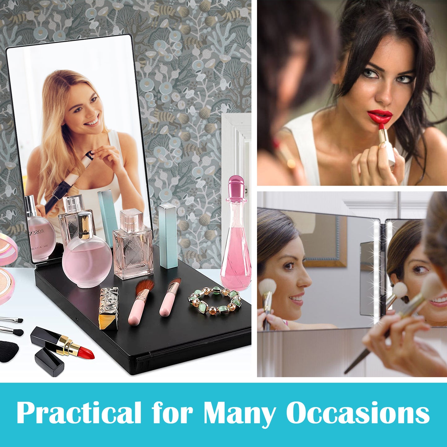 Lolibos 3 Way Mirror for Self Hair Cutting & Styling
