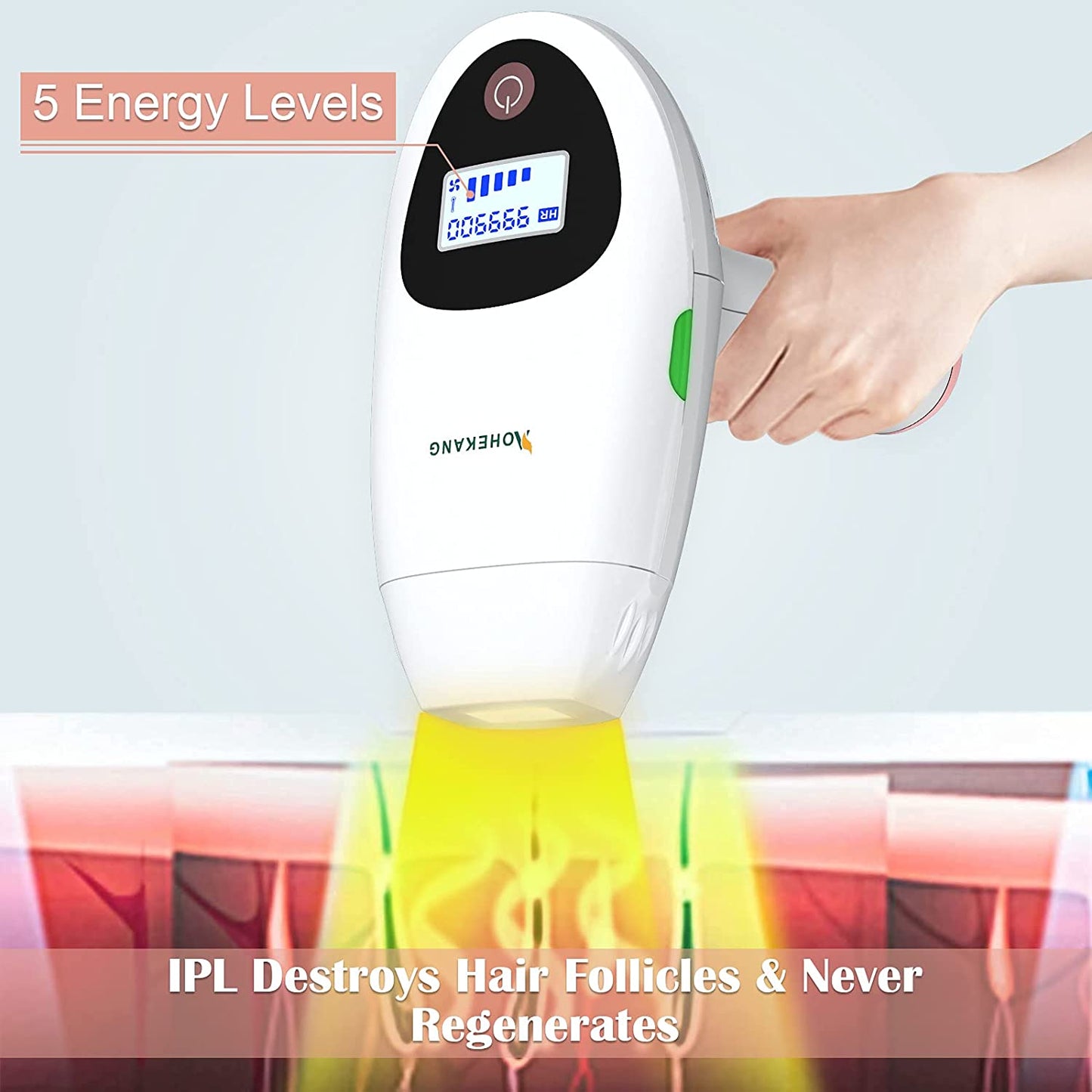 IPL Laser Hair Removal with FDA certified & 999,900 Flashes